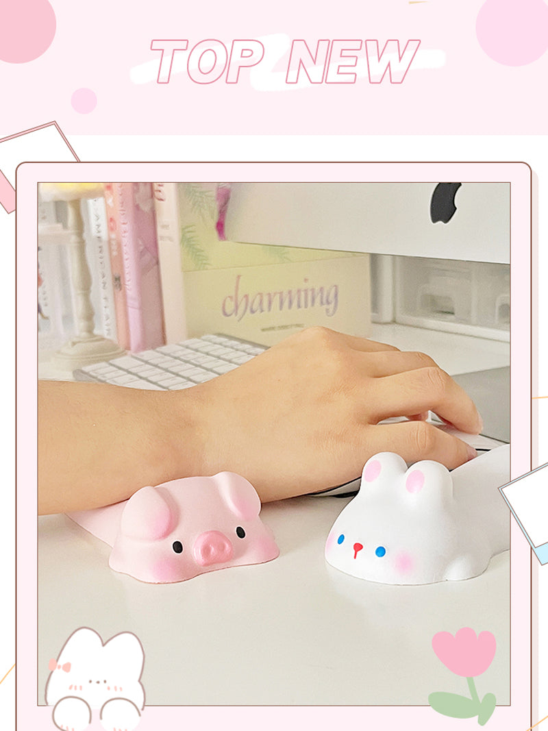 Cute Mouse Pad Keyboard Mouse Wrist Rest Support Girl Soft Computer Laptop Desk Mat Typing Protection Wrist Ergonomics Kawaii