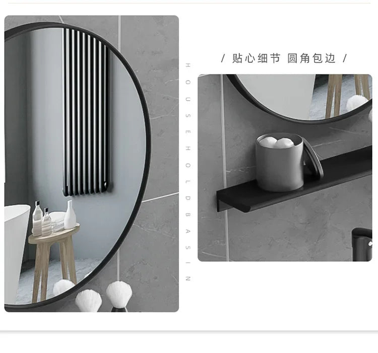 Bathroom Vanity with Sink Toilet Simple Small Apartment Household Wall-mounted Storage Balcony Washbasin Cabinet with Mirror