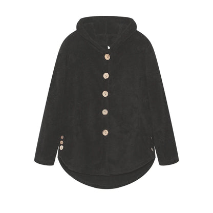 Fashion Trend Autumn and Winter Press-pleated Printed Turn-collar Long-sleeved Shirt Two-piece Furry Coat