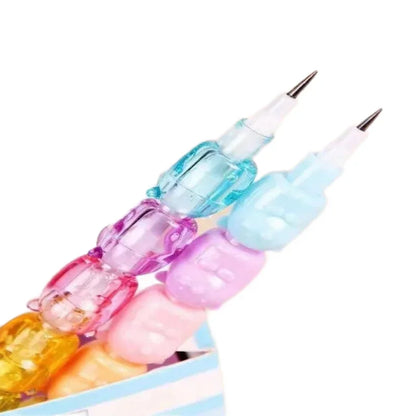 2-Pack Adorable Bear Mechanical Pencils - No-Sharpening Design for School, Office & Gift Giving