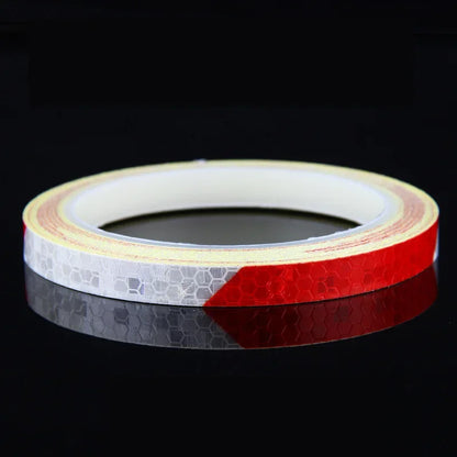 1cmx8m Bike Stickers Reflective Tape Fluorescent Safety Warning Strips MTB Cycling Tapes for Bicycle Helmet Motorcycle Scooter