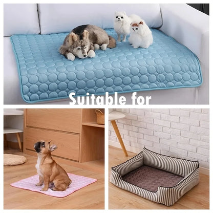 Summer Dog Cooling Mat Pet Cold Bed Extra Large for Small Big Dogs Pet Accessories Cat Durable Blanket Sofa Ice Pad Blanket