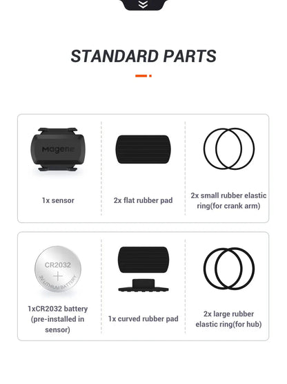 MAGENE Computer Speedometer ANT+ Speed And Cadence Dual Sensor Bike Speed And Cadence Ant+ Suitable For GARMIN IGPSPORT Bryton
