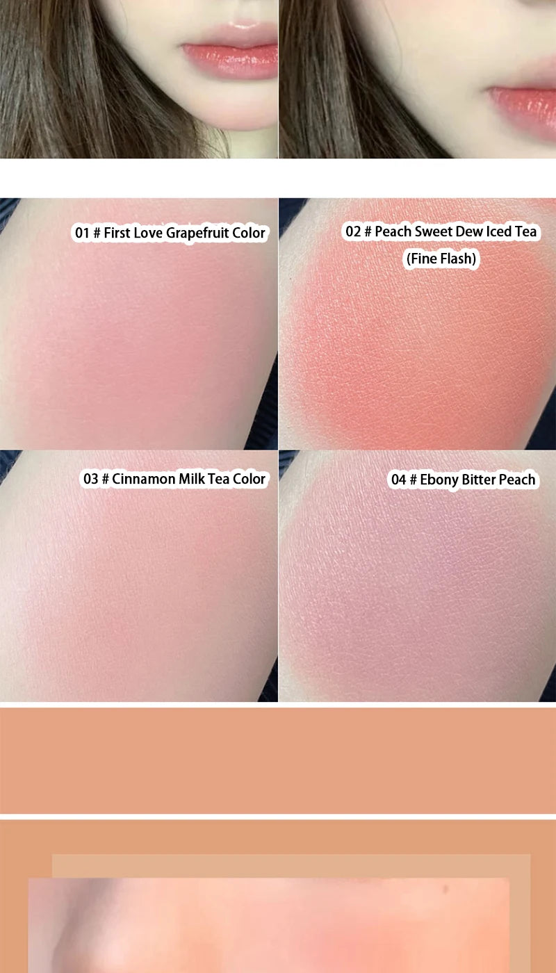 Kakashow Youthful Gradient Blush - Natural Nude Shade,  Easy-to-Blend Formula with Long-lasting Matte Finish,