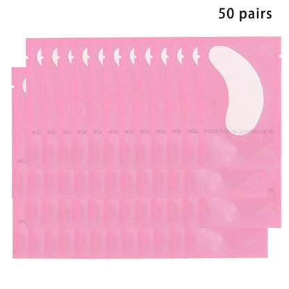 50Pairs Eyelash Pad Gel Patch Grafting Eyelashes Under Eye Patches For Eyelash Extension Paper Sticker Application Make Up Tools