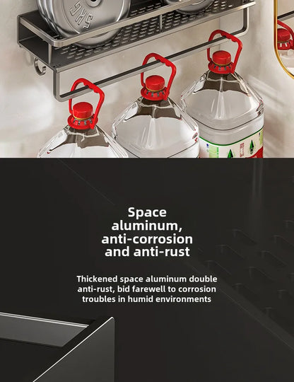 Bathroom storage rack, non perforated washbasin, hand washing and shower area, shower gel wall storage rack