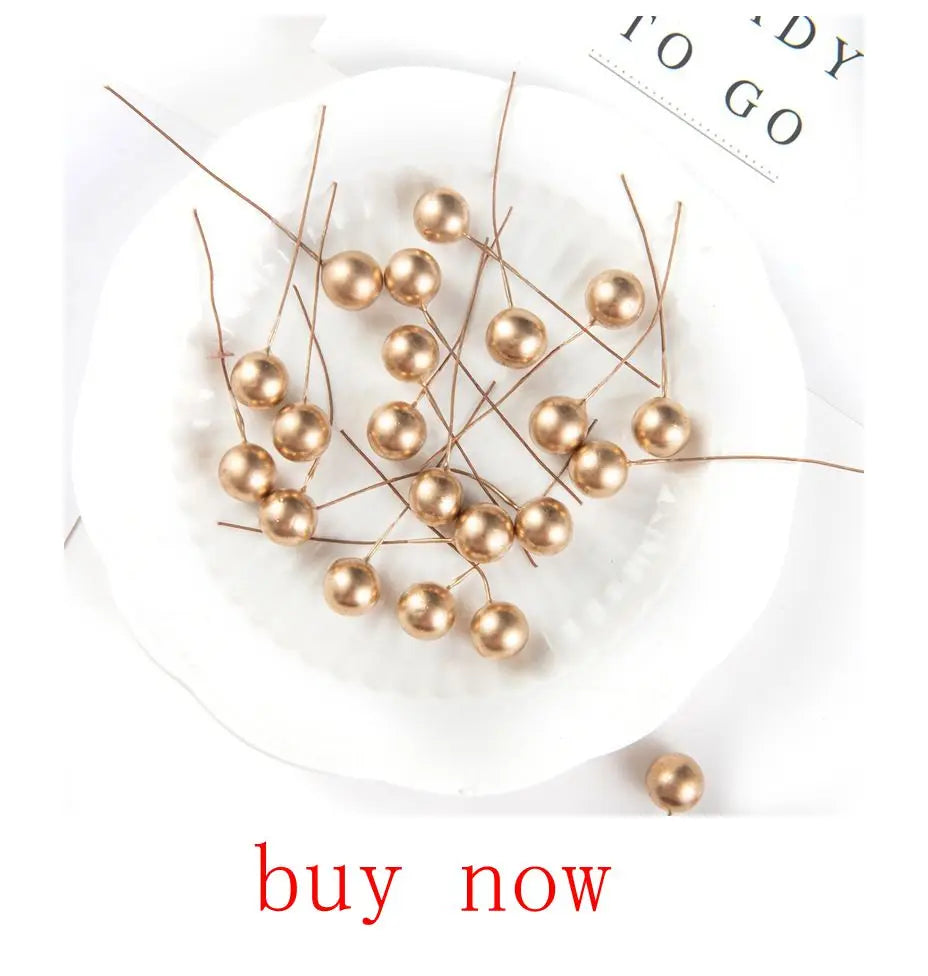 30Pcs/Bundle Fake Green Plant Cheap Artificial Plastic Flowers for Home Table Decorative Wedding Christmas Diy Candy Gift Box