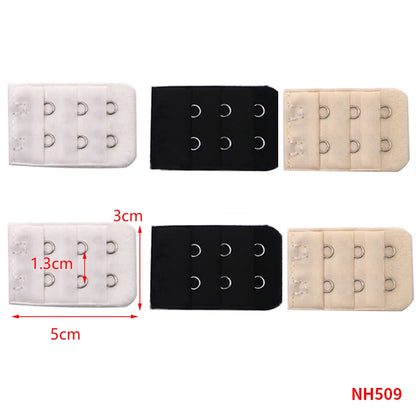 3/4/6/8pcs Bra Extender for Women's Elastic Bra Extension Strap Hook Clip Expander Adjustable Belt Buckle Intimates Accessories