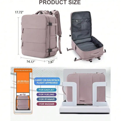 Women Men Hand Luggage Backpack Business College Laptop Travel Backpack Waterproof Carry on mochila viaje cabina avion 40x20x25