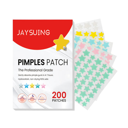 200Pcs Repair Acne Patch Fade Blemishes Pimple Marks Closed Acne Blemishes Hydrocolloid Star Shaped Cover Acne Pimple Patch