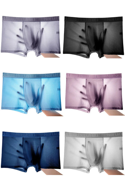 Men Panties Male Underpants Man Pack Shorts Boxers Underwear Slip Homme Calzoncillos Bamboo Hole U Convex Pouch Large Size 6XL