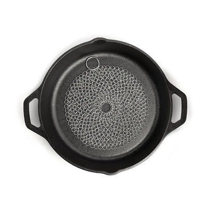 Kitchen Cleaning Ring Stainless Steel Cleaner Chainmail Scrubber Brush Pan Net Home Cookware Reusable Washing Net Cleaning Tool