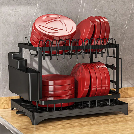 Kitchen Drainage Rack Dish Rack Dish Storage Household Chopsticks Knife and Fork Storage Rack Countertop Bowl Drying Shelf