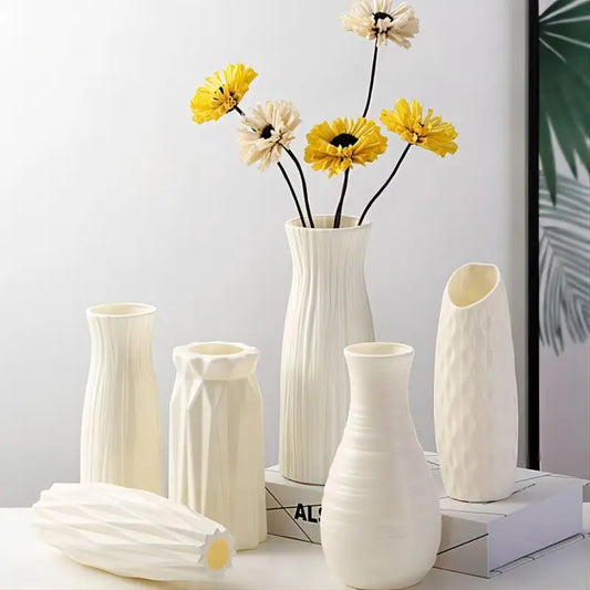 Nordic Plastic Vase Simple Small Fresh Flower Pot Storage Bottle for Flowers Living Room Modern Home Decorations Ornaments