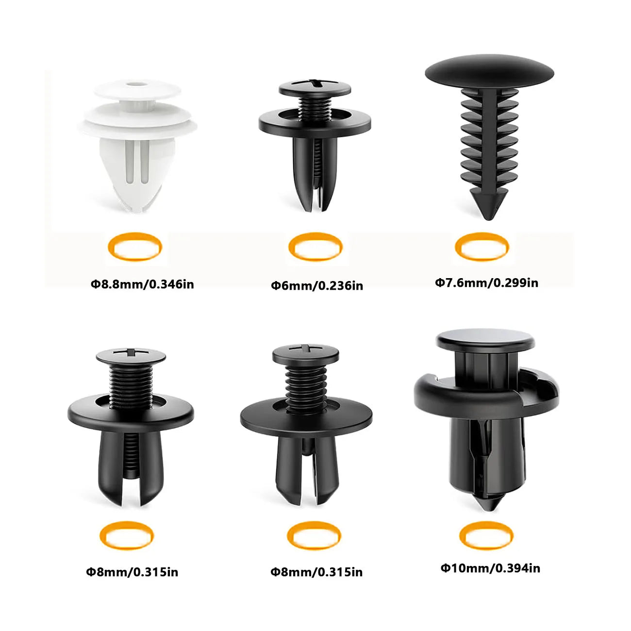 Auto Fastener Clip Mixed Car Body Push Retainer Pin Rivet Bumper Door Trim Panel Fastener Kit Car Clips Box or Bag Packaging