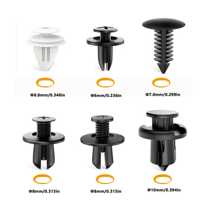 Auto Fastener Clip Mixed Car Body Push Retainer Pin Rivet Bumper Door Trim Panel Fastener Kit Car Clips Box or Bag Packaging