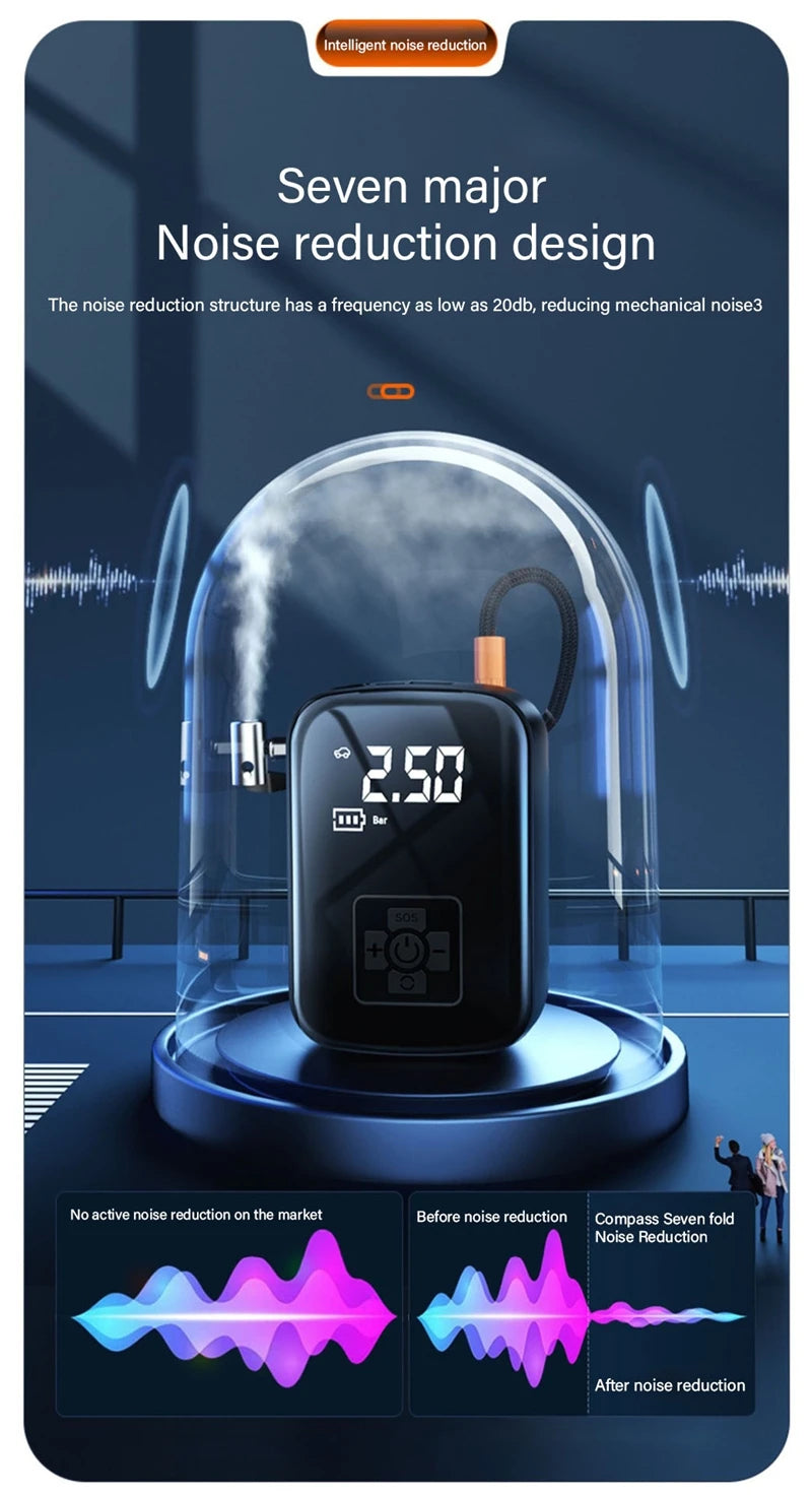 LEIBOO  Wired/Wireless Electric Air Pump Car Air Compressor Tire Inflator Pump for Motorcycle Bicycle Boat AUTO Tyre Balls