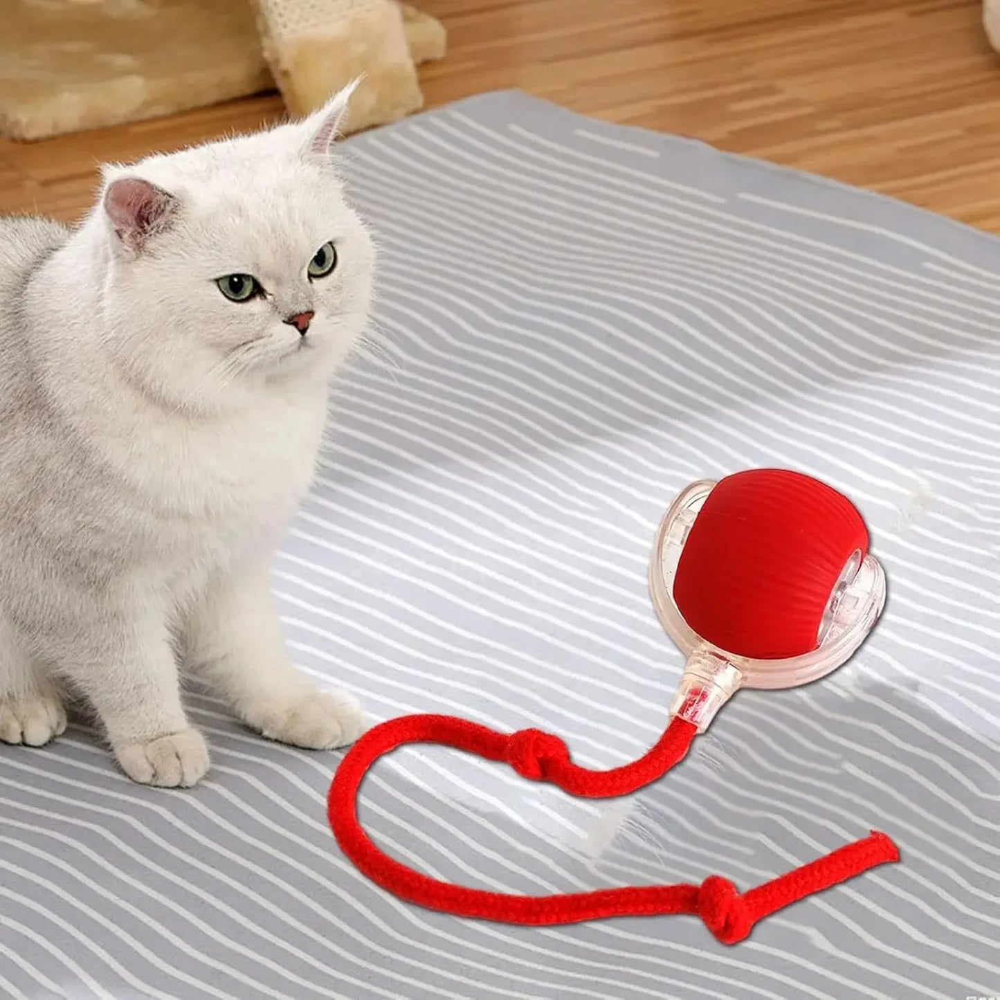 Smart Cat Toys Automatic Rolling Ball Fake Tail Rechargeable Electric Pet Interactive Toy Dog Cat Training Imitate Mouse Tail