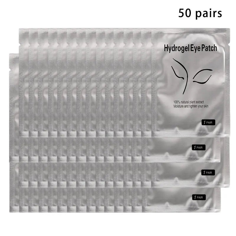 50Pairs Eyelash Pad Gel Patch Grafting Eyelashes Under Eye Patches For Eyelash Extension Paper Sticker Application Make Up Tools