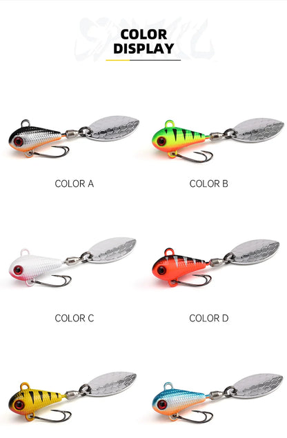 BLUX SPINTAIL Fishing Lure 4.5g 7g 11g Mag Tail Spinner Shad Metal Vib Casting Shore Jig Bait Copper Blade Spoon Freshwater Bass