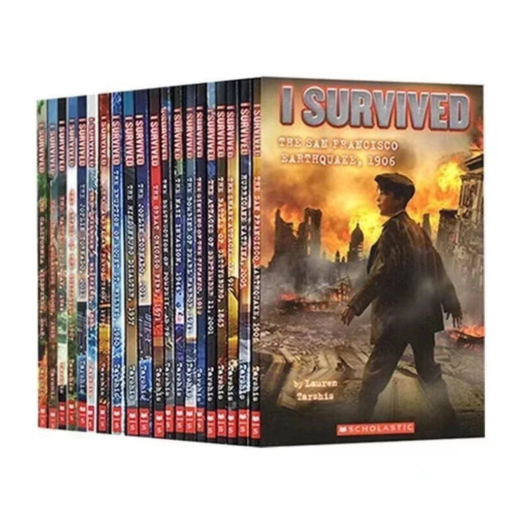 22 Books/Set I Survived English Reading Books Disaster History Survival Novel Escape Guide Children's Science Chapters Books