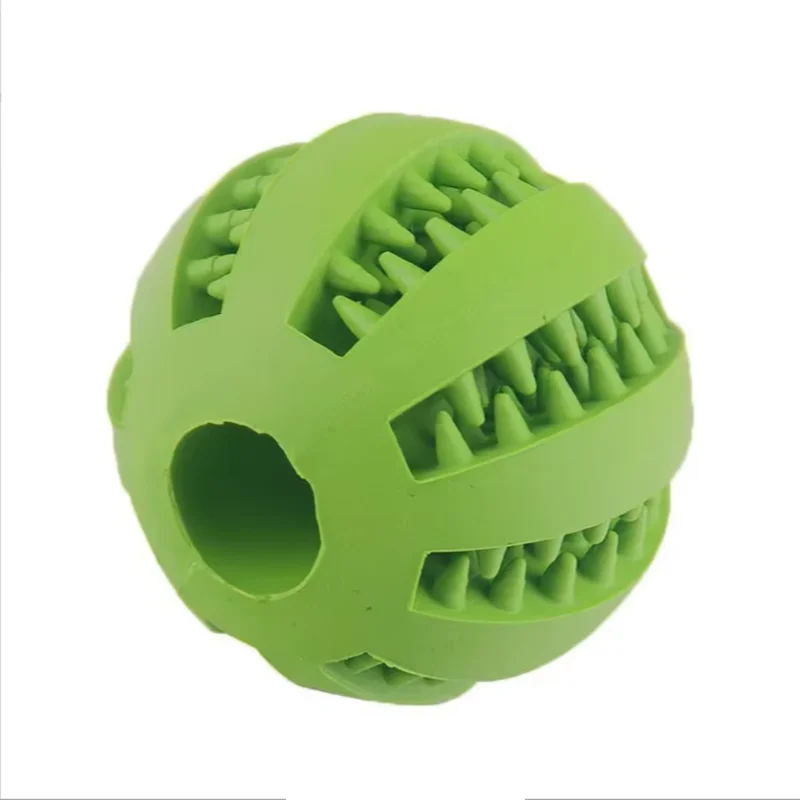 New pet leaking ball toys dogs playing with natural rubber leaking device grappling and biting and grinding elastic toys