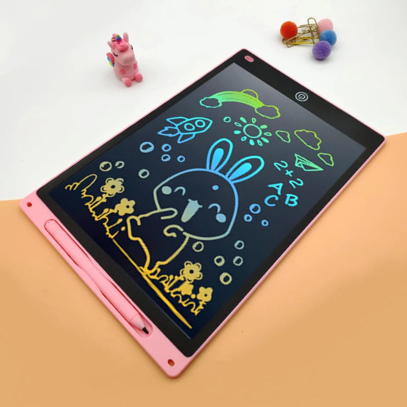 12 Inch Electronic Drawing Board(Brightness Increase By 20%), Writing Tablet For Kids, Colorful Screen Doodle Board