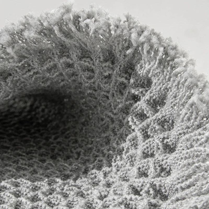 Bathroom Mat Woven Floor Mat Entrance Absorbent Carpet Microfiber Home Toilet Antislip Tassels Doormat Soft Machine Washable Rug