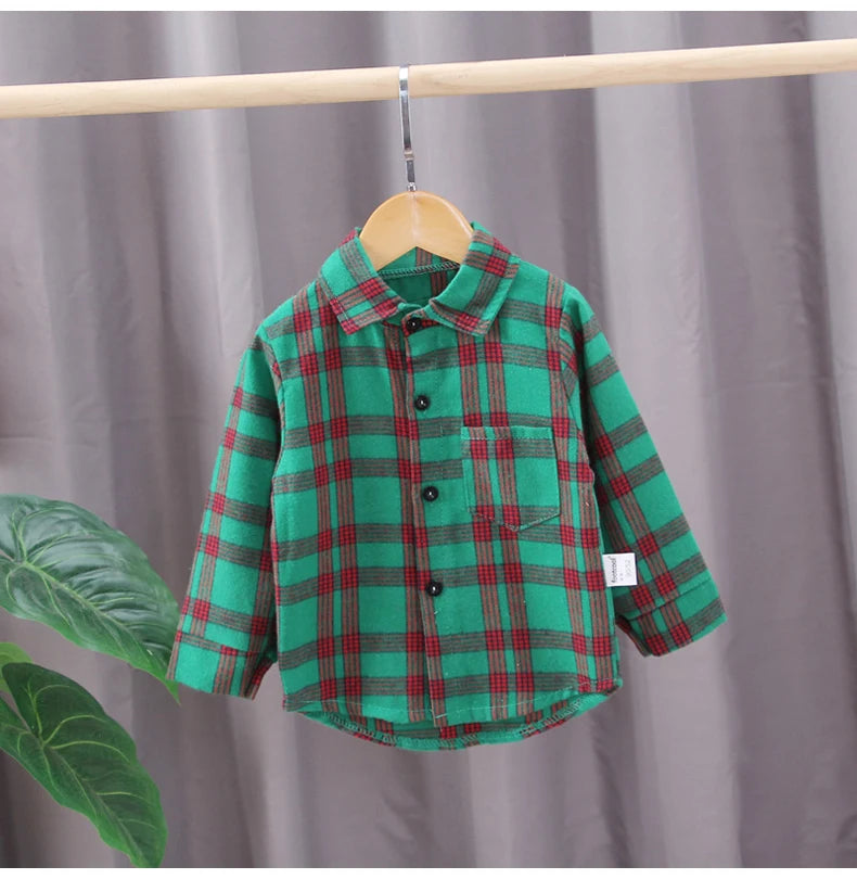 Kids Shirt Clothes Spring Thin Blouses Clothing Infant Boy Striped Cotton Tops 1 2 3 4 Years Kids Long Sleeves Shirt