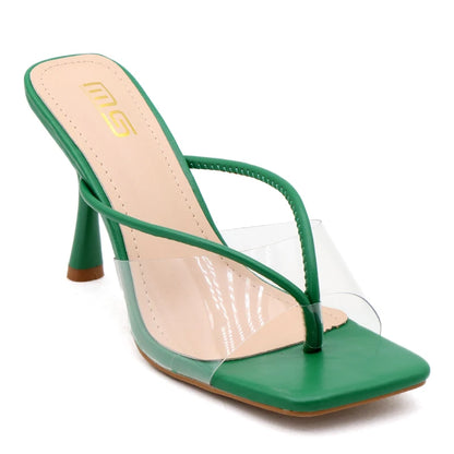 shoes for women 2025 designer luxury new stiletto flip flops clip toe outdoor Transparent slippers black temperament sandals 9CM