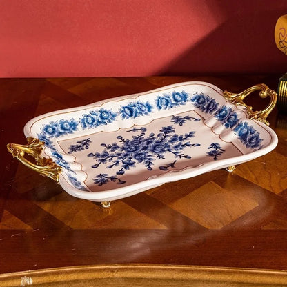 Kitchen Unique Plate Organizer Modern Design Aesthetic Plates Art Fashionable Bandeja Decorativa Centro De Mesa Home Accessories