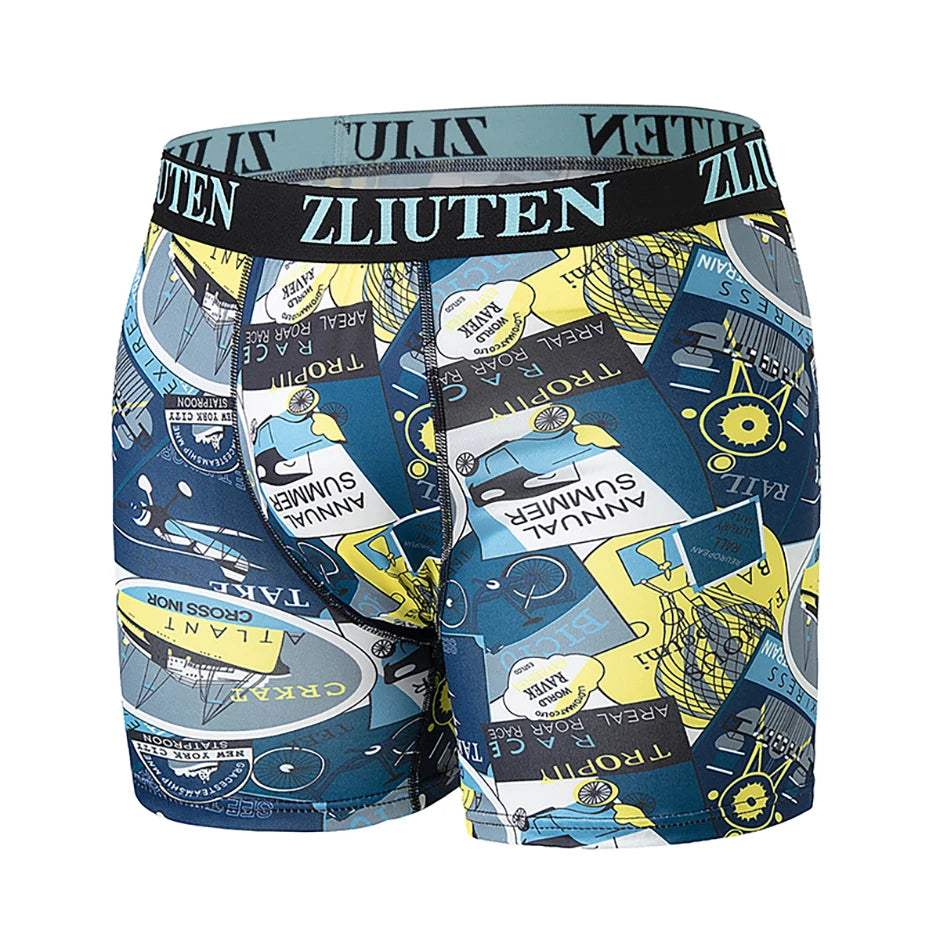 5/10 Pack Multi-size Teenagers To Adults Men's Boyshort Leisure Sports Joker Elastic Waist Long Men's Underwear Can Be Parent-ch