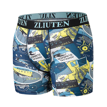 5/10 Pack Multi-size Teenagers To Adults Men's Boyshort Leisure Sports Joker Elastic Waist Long Men's Underwear Can Be Parent-ch