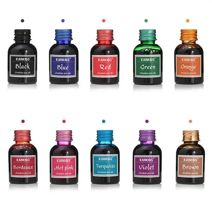 1 Bottle Pure Colorful 20/30ml Fountain Pen Ink Refilling Ink Stationery School High Quality Calligraphy Writing Fountain Ink