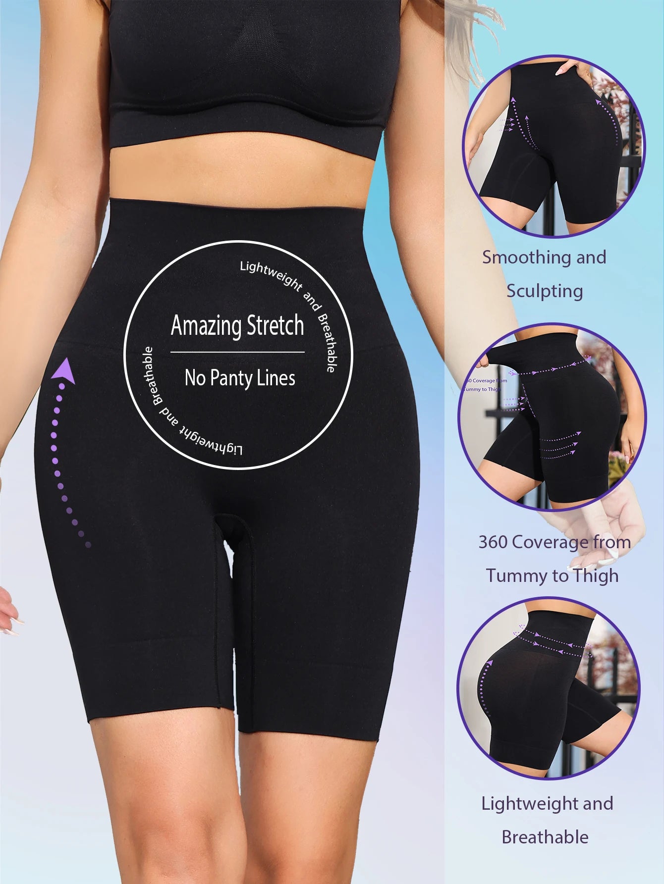 Shapewear for Women High Waist Trainer Panties Tummy Control Hip Butt Lifter Shorts Slimming Sheath Ladies Mid Thigh Body Shaper