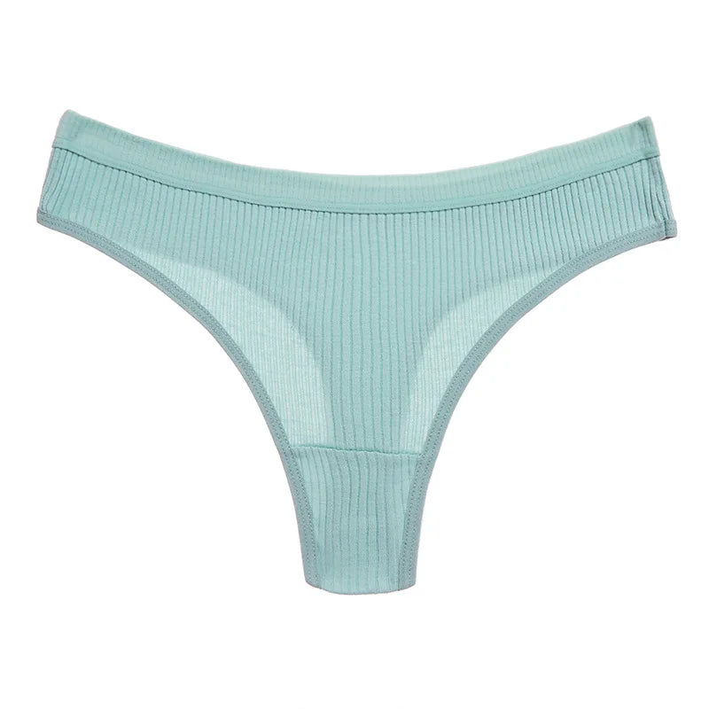 3Pcs/Lot Women's Panties Cotton Underwear Low Waist Briefs Girls Seamless Solid Color Underpant Female Sexy Tanga Thong T Back
