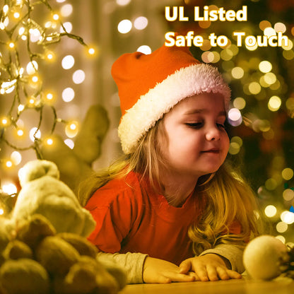 2-meter Christmas tree ring light string warm light decorative light