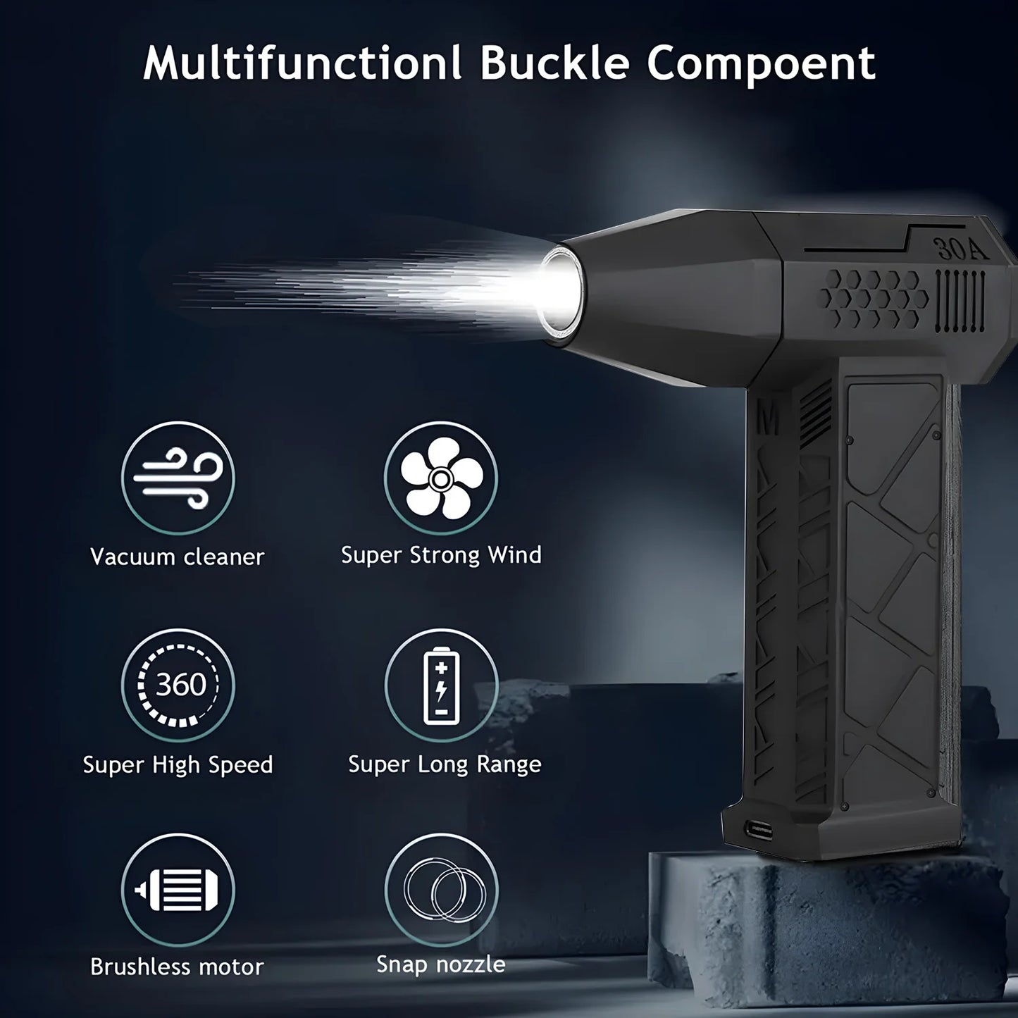 Electric Wireless Air Duster – Mini Compressed Air Blower with Type-C for PC, Keyboard & Gadgets Cleaning