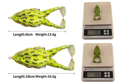 Frog Lure Double Propeller Legs Silicone Soft Baits 13.6g 16.6g Topwater Wobblers Artificial Bait For Bass Catfish Fishing Tools