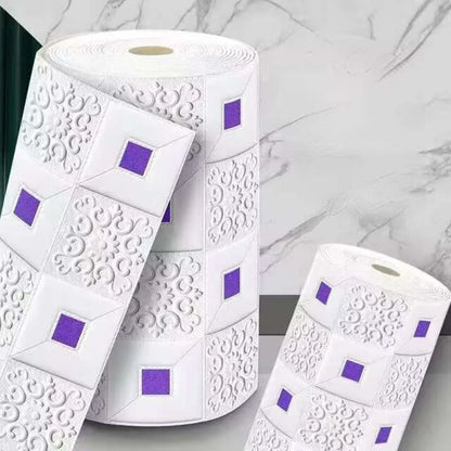 70cmx2m Meter Foam 3D Wall Stickers Self Adhesive Panel Home Decor Living Room Bedroom House Decoration Bathroom Brick Wallpaper