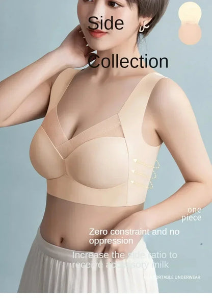 Soft Support Seamless Underwear Comfortable Gathering No Steel Ring Collection Light Thin Breathable Bra Style
