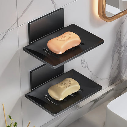 Bathroom soap box, soap box, wall-mounted non-drilling storage rack, drainage, bathroom washbasin, wall storage