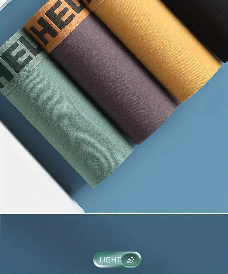 10Pcs/Men's Underwear  Underwear High Stretch Boxer Shorts Breathable Soft Men's Shorts Comfortable Size L-4XL