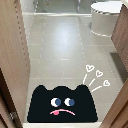 Bathroom door absorbent floor mat foot mat household toilet toilet soft diatom mud toilet quick drying non-slip mat