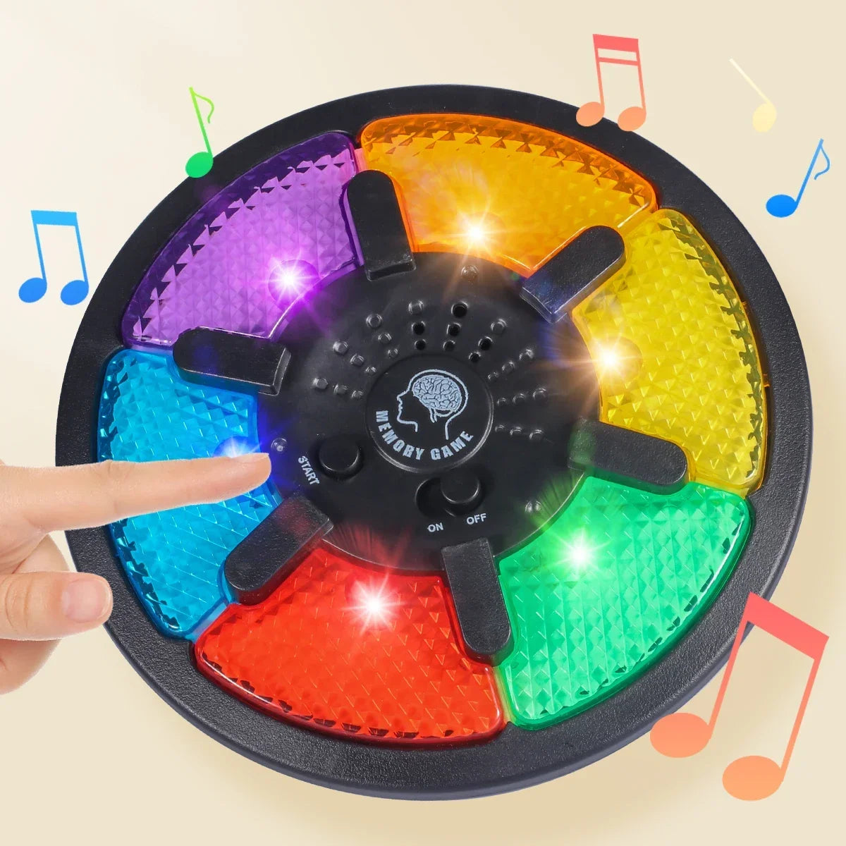 Memory Game Machine Handheld Electronic Memory Game with Light and Sound Puzzles Creative Interactive Game Toys Memory Training