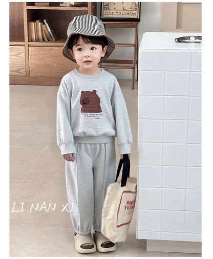 Kids Clothes Sets 2025 Autumn Winter Sport Suits for Boys Cartoon Sweatshirts+pants Tracksuits for Girls Toddler Outfits Sets