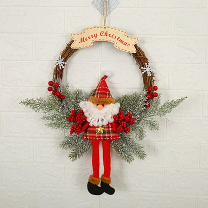 Sp Hot Sale Merry Christmas Decoration Wreath Manufacturer Artificial Greenery Christmas Garland Decoration
