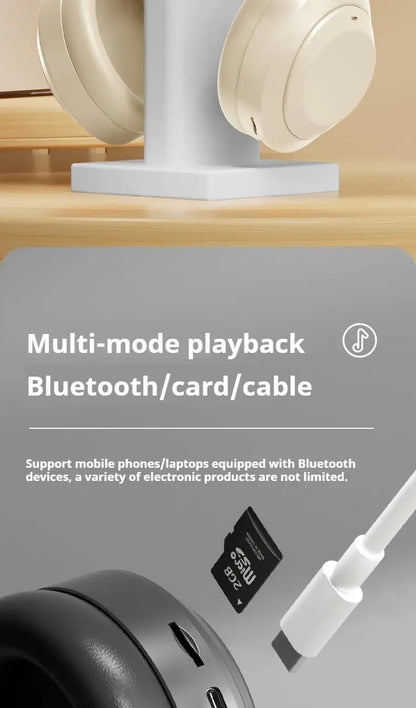 #Wireless Bluetooth 5.3 Headphones Over Ear HIFI Stereo Headsets True Sport Gamer Earphone TF/AUX Music Player with HD Mic Gifts