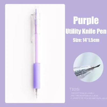 Art Utility Knife Pen Art Scrapbooking Craft Cutting Tool Sticker Paper Cut Knife Express Box Cutter Stationery School Supplies