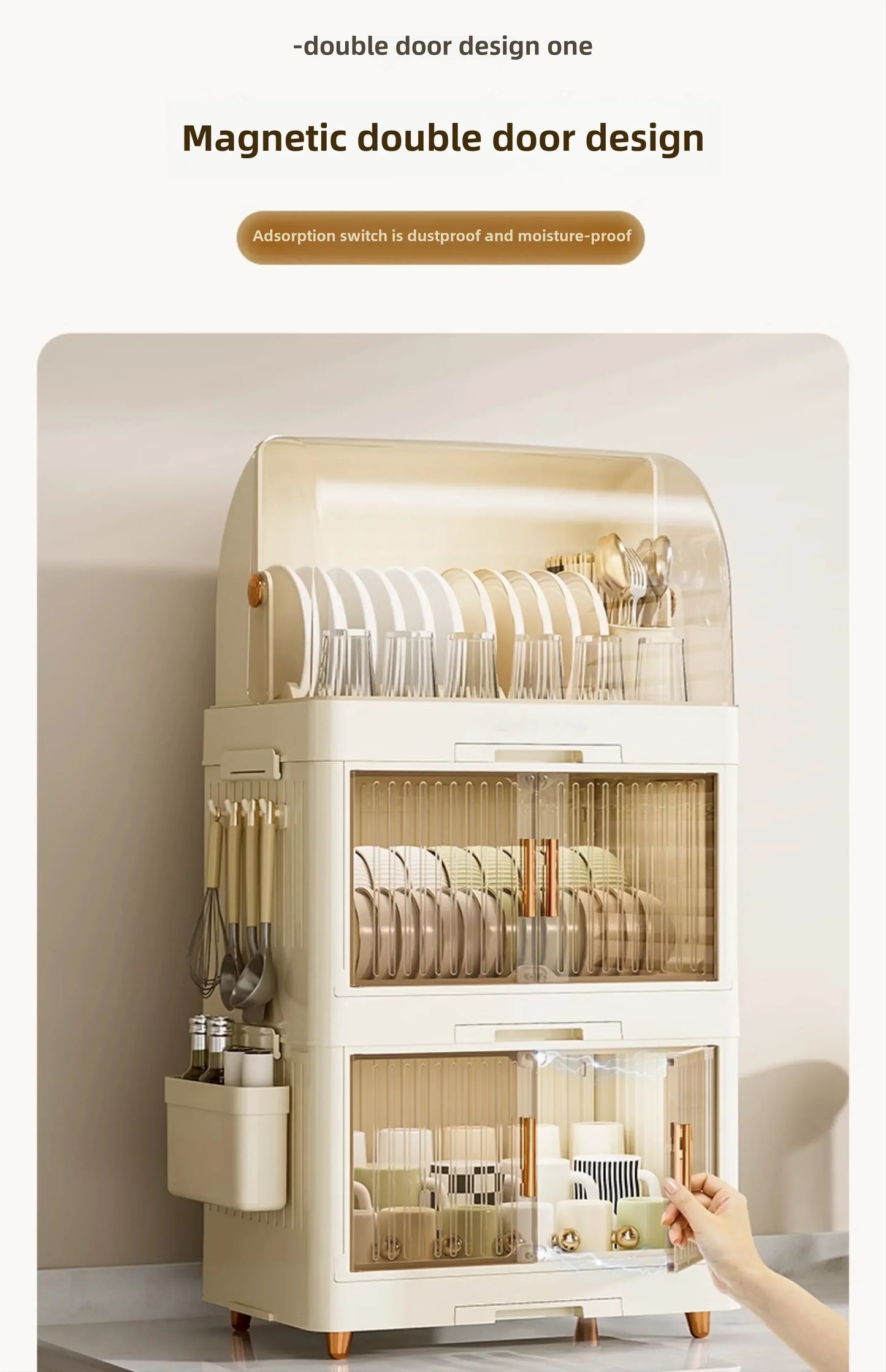 Kitchen Bowl Rack, Tableware Storage Box, Household with Lid, Tableware, Bowl Box, Dish Drain Rack, Plastic Cupboard